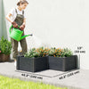 Vinyl Raised Garden Bed Kit, 3 x 3 x 1ft Elevated Garden Box with Open Bottom, Screwless Outdoor Planter Box