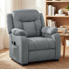Massage Recliner Chair with Quiet Brushless Motor Pet-Friendly Fabric Power Recliner with 2 Memory Positions, Grey