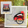 2-Seat Child Bike Trailer for Kids with a Strong Steel Frame, 5-Point Safety Harnesses, & Comfortable Seat, Red