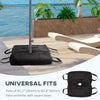 2pc Umbrella Base, Weight Bag, Garden Parasol Weight Base, Filled Sand Fits Most Umbrella w/ Scoop Up 55lbs, Black