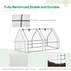 6' x 3' x 3' Portable Tunnel Greenhouse Outdoor Garden Mini with Large Zipper Doors & Water/UV PE Cover White