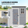 5 x 3FT Garden Shed with Floor, Outdoor Storage Shed with Lockable Door, Window and Vent for Backyard, Patio