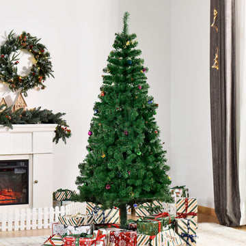6ft Green Christmas Tree Artificial Xmas Holidays Party with Decoration Ornament