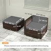Patio Furniture Cushions Water-Repellent Outdoor Loveseat Cushion Removable Covers 23.6
