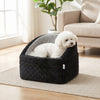Dog Car Seat, Dog Booster Car Seat Washable with Adjustable Safety Leash, Storage Pockets for Small Under 10kg, Grey