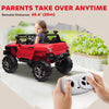 Kids 2 Seater Ride-On Car Police Truck Electric with LED Lights & MP3 for Kids White