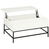 Lift Top Coffee Table with Hidden Storage Compartment Lift Tabletop Center Table for Living Room, White