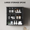 Farmhouse Bathroom Medicine Cabinet, Wall Cabinet with Barn Doors, and Adjustable Shelf for Laundry Room, White
