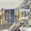 Wooden Catio Outdoor, Cat Window Box Enclosure for 2-3 Large Cats with 2 Jumping Platforms & Scratching Post, Grey