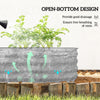 4.9 x 2 x 1ft Galvanized Raised Garden Bed Kit, Metal Planter Box with Safety Edging, Silver