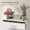 Shoe Cabinet, Slim Shoe Organizer Cabinet with 2 Flip Drawers, Adjustable Shelves, Drawer and Glass Top