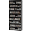 9-Tier DVD Shelf with 18 Compartments and 14 Adjustable Shelves, Holds 640 CDs, 360 DVDs or 430 Blu-rays, Black