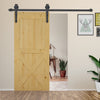 6.6FT Sliding Barn Door Track Kit, Heavy Duty Barn Door Hardware Kit, Fit 39