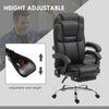 Massage Office Chair, Reclining Executive Office Chair with 6-Point Vibration, Footrest and High Back, Black