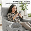 Power Recliner Chair, Chenille Upholstered Recliner Chair with USB Ports, Footrest, Grey