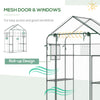 Walk-in Greenhouse with 4 Shelves, 56