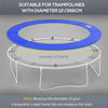 12ft Trampoline Pad, Trampoline Replacement Safety Pad Mat Spring Cover, Water-Resistant, UV-Resistant, Tear-Resistant Edge Protection, No Holes for Pole, Blue