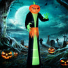 9ft Inflatable Halloween Decoration Pumpkin Head Ghost, Blow-Up Outdoor LED Display for Lawn, Garden, Party