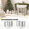 6 Panels Heavy Duty Dog Playpen Outdoor Indoor with Door & Strap, 31.5