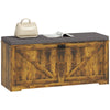 Shoe Storage Bench with Padded Seat, Entryway Bench Holds up to 352 lb, Shoe Organizer, 8 Pairs, Rustic Brown