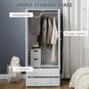 Armoire Wardrobe Closet with 2 Drawers, 71