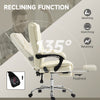 Massage Office Chair, Reclining Executive Office Chair with 6-Point Vibration, Footrest and High Back