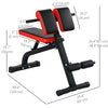 Soozier Foldable Roman Chair Hyperextension Bench, 660LBS Adjustable Weight Bench for Home Gym, Black