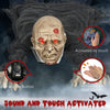 62 Inch/5.2ft Life Size Outdoor Halloween Decoration Crawling Zombie, Animated Prop Decor with Sound and Motion Activated, Light Up Eyes, Creepy Sound