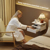 Floating Nightstand Set of 2, Wall Mounted Bedside Table with Drawer and Shelf, Small Night Stand for Bedroom