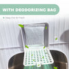 Enclosed Cat Litter Box with Lid, Scoop, Top Entry, Deodorization Bags, Drawer Type Cat Litter Tray, Easy to Clean, Grey