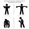 Soozier 2 x 12lbs Rubber Dumbbells Weight Set, Dumbbell Hand Weight for Body Fitness Training, Home Office Gym, Black