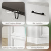 Lateral Filing Cabinet, Farmhouse File Cabinet with 2 Silent Drawers for Letter/A4/Legal Size Files, White