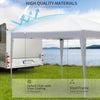 10 x 10ft Folding Pop Up Tent Outdoor Gazebo Canopy with Carrying Bag, White