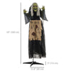 Witch Halloween Animatronic Halloween Animatronic with Sound Activated, Light Up Eyes
