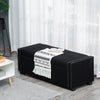 Upholstered Flip Top Storage Bench Fabric Ottoman for Bedroom, Living room