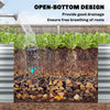 8 x 2.6 x 1.5ft Galvanized Raised Garden Bed, Reinforced Outdoor Planter Box with Open Bottom, Silver