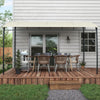 10' x 13' Backyard Pergola with UV30+ Protection Canopy and Steel Frame for Porch, Patio, Deck, Cream White