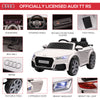 Officially Licensed Kids Ride-On Car 6V Battery Powered Vehicle Perfect Gift For Kids with Remote Control, Suspension Wheel, Adjustable Speed, White