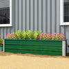 6' x 1.5' x 1.3' Galvanized Raised Garden Bed, Elevated Large Metal Planter Box w/ Install Gloves for Backyard, Patio to Grow Vegetables, Herbs, and Flowers, Green