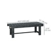 Outdoor Garden Bench, Backless Patio Fir Wood Stool, Armless Loveseat, 43.25