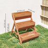 3 Tier Elevated Planter Box, Vertical Wooden Raised Garden Bed for Flowers, Vegetables, 26