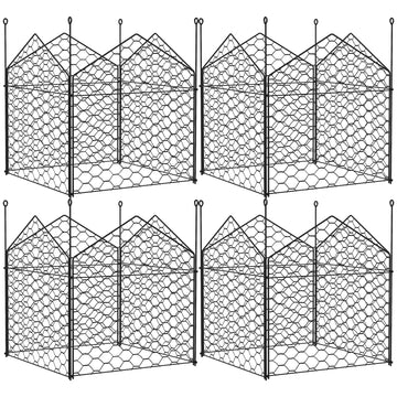 4 Pack Garden Cloches for Plants, 12