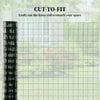 Garden Fence Barrier, Welded Fence Roll, Includes Posts & Support Braces, Green Plastic-Coated Steel