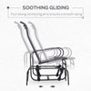 Outdoor Mesh Glider Swing Chair Patio Garden Rocking Gliding Seat Yard Porch Furniture, Brown Beige