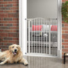 Extra Tall Dog Gate with Door, Pressure Fit, Auto Close, Double Locking for Doorways Hallways Stairs, 29