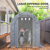 5' x 8' Outdoor Storage Shed, Heavy Duty Galvanized Steel Portable Shed for Bike, Motorcycle, Garden Tools, Light Grey
