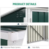 6x3 ft Garbage Can Shed, Horizontal Garbage Can Organizer with Double Door and Lid Rubbish Cover, for 2 Trash Cans