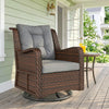 PE Rattan 360° Swivel Patio Chair with Cushion