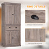 Long Standing Kitchen Cabinet w/ 2 Drawers MDF Board