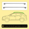 2pc Roof Rack Car Roof Top Lockable Aluminum Cross Bars Adjustable Baggage Luggage Carrier, Silver (49
